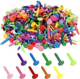 - Patroonzakklemmen - Kleurrijke brads - 200 stuks - Mini klemmen voor school en kantoor - Perfect voor scrapbooking en handwerk - Ideaal v... — thumbnail 1