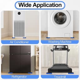 Antitrillingsmatjes voor wasmachines – geluidsisolerende en schokabsorberende matjes met een schokabsorberende rubberlaag en een tussenlaag van EVA; geschikt voor luchtcompressoren, airconditioners, loopbanden, wasmachines en drogers, enz-50*50*22mm — thumbnail 4