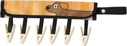 Opvouwbare waslijn - Reishanger met clips - Kleding drogen - Ruimtebesparend ontwerp - 386 x 192 cm - Bruin — thumbnail 1