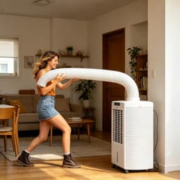 Afvoerslang Airco - Slang Mobiele Airco - Airco Koeling - Telescopische Verlenging - 300cm - Wit — thumbnail 3