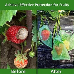 Gaasmanden voor Fruit - Netzakken Bescherming - Fruit Beschermen - Met Trekkoord - 100 stuks - Groen — thumbnail 2