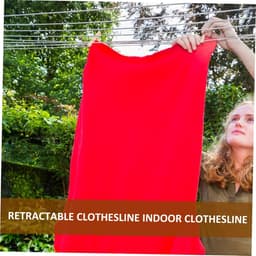 Uittrekbare Waslijn - Draagbare Drooglijn - Kleding Drogen - Met 5 Haken - Automatisch Intrekbaar - Willekeurig — thumbnail 3