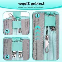 2-in-1 Schoenwaszak voor de Wasmachine, Herbruikbare Waszak voor Schoenen met Rits, Ideaal voor 360° Reiniging en Bescherming van Schoenen, Grijs — thumbnail 4