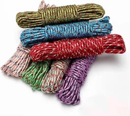 Draagbare Waslijn - Nylon Lijn - Buiten Reizen - Eenvoudig Installeren - 2 Stuks 900cm - Willekeurig — thumbnail 4
