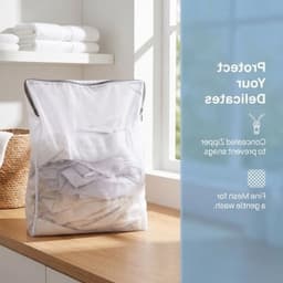 Herbruikbare waszakken van net, 60 x 50 cm en 50 x 40 cm, voor delicate was, met ritssluiting en duurzame bescherming voor kleding, ondergoed en panty's — thumbnail 4