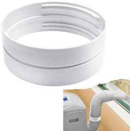 Afvoerslang Airco Klimaat - Koppelstuk Mobiele Airco Afvoerslang - Airconditioning afvoerslang - Verlengstuk van de uitlaatpijp van de airconditioning - Geschikt voor Ø13-15cm - Wit — thumbnail 1