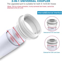 Koppelstuk Mobiele Airco Afvoerslang - binnen 130 mm / buiten 150 mm - verbindingsstuk - Airconditioning Slangkoppelin - Interface afvoerslang - afvoerslangadapter - voor mobiele airconditioning, afvoerslang — thumbnail 3