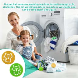 Solidchoice - Set van 10 Herbruikbare Pet Hair Removers met Waszak — thumbnail 4
