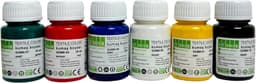 set – 6 kleuren x 25 ml, wasbaar tot 40°C, voor katoen en textiel, op waterbasis, sneldrogend, voor textielontwerp — thumbnail 4