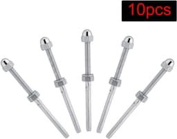 SnelShoppen - 10 Stuks RVS Handrail Kabel Spanner met Draadverbinding voor 1/8" Kabel railing systeem - Duurzaam en Roestvrij staal - Eenvoudige insta — thumbnail 5