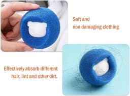 SnelShoppen - 12-delige Haarvanger voor Wasmachine, Herbruikbare Anti-Haarballen, Ideaal voor Kleding en Beddengoed, Diameter 5 cm — thumbnail 3