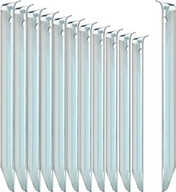 SnelShoppen - 12 Stuks Stalen Tentpinnen - Half-Cirkelvormige Grondpinnen voor Kamperen, Tuinfeesten, Stabiliteit bij Wind en Weer, Inclusief Gat voor — thumbnail 1