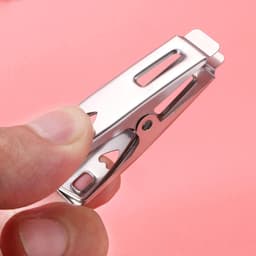 Wasknijpers - 40 Stuks - RVS - Kledinghaken - Fotoknijpers - Kaartknijpers - Handdoekhaken - Knijper - Handdoekklem - wasknijper - strandhanddoek Klem - klemmen met 1 cm openen - 5 cm - Zilver — thumbnail 2