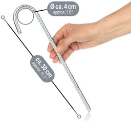 Grondankers van massief staal, J-vorm 30 cm, Ø 1 cm - gegalvaniseerde grondankers voor tenten, paviljoens, springkastelen, trampolines, stabiel en roestvrij — thumbnail 3
