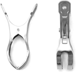 Set van 10 roestvrijstalen handdoekclips - Strandlaken clips - Windbestendige veerclips - 11 cm - Voor badhanddoek en lakens — thumbnail 4