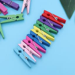 Houten Knijpers - Kleine Clips - Foto's Ophangen - Natuurlijk Hout - 3.5 cm - Natuurlijk — thumbnail 5