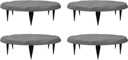 SnelShoppen - Ronde Stapstenen voor Buiten met Grondpennen - Polypropyleenhars - Grijze Tuinpad Stapstenen voor Gazontuin - Ideaal voor Tuin, Feest en — thumbnail 1