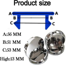 Dailygoods - 8 x 56 mm ABS Kunststof Wieldeksels - Set van 8 Stuks — thumbnail 2