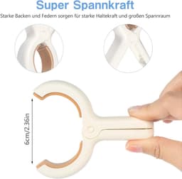Wasknijpers voor strandstoelen, 8 stuks, strandhanddoekclips, grote wasknijpers voor strandstoelen, toilet, badlakens, deken — thumbnail 5