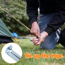 Tentharingen, 30 cm haringen, stevige haringtent met V-profiel en oogje, grondpennen metaal, grondankers, grondankers, grondankers, geschikt voor tenten, campingpaviljoenen, luifels en andere — thumbnail 3