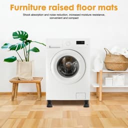 Dailygoods- Trillingsdemper 4 Stuks - Antivibratie Voetjes - Verstelbaar 10-12 cm - Draagkracht 200 kg - Duurzaam PP + TPU - Slipbescherming - Wasmachinevoetjes — thumbnail 4
