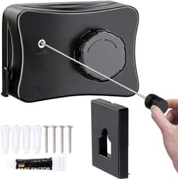 Dailygoods - Intrekbare waslijn, 5,1 m, niet-doorhangende wandgemonteerde waslijn, roestvrij staal, binnenwaslijn voor binnen en buiten, balkon, bijkeuken — thumbnail 1