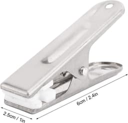 Wasknijpers RVS - Kledingklemmen Metaal - Ophangen Kleding - Windproof Sterk - 20 Stuks - Zilverkleurig — thumbnail 4