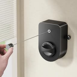 Intrekbare Waslijn - Uitschuifbare Kledinglijn - Kleding Drogen - Niet-doorhangend Ontwerp - 4.2m - Zwart — thumbnail 1