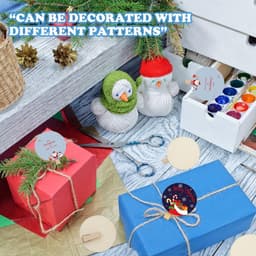 50 stuk houten knijpers met ronde schijf klemmen, doe-het-zelf chic rond 4,8 cm knutselklemmen, decoratieve mini klemmen voor foto's — thumbnail 4