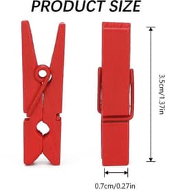 Wasknijpers 50 Stuks - Houten Wasknijpers - Kleine Wasknijpers - Mini Wasknijpers - Fotoclips - Jute Koord 10m - Fotoknijpers — thumbnail 2