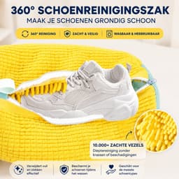 Schoenenwaszak – 2 Stuks – Schoenen Waszak voor Wasmachine & Droger – Sneaker Waszak – Schoenreinigingszak – Herbruikbaar – Geel — thumbnail 3