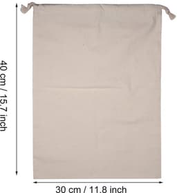 Waszak Groot - Katoenen Opbergtas - Waszakken voor Wasgoed - Waszak met Koordsluiting - Waszak 30x40cm - Duurzaam en Machinewasbaar - Opbergzak — thumbnail 3
