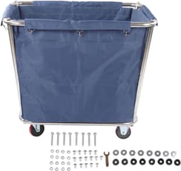lyrlody Commerciële Waswagen, Industriële Rolmand, Robuuste Roestvrijstalen Mand, 350 Liter Inhoud, Slijtvast — thumbnail 1