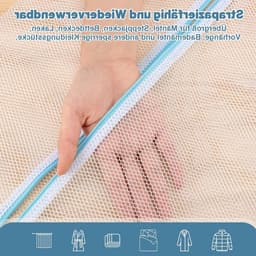 Grote Herbruikbare Wasnetten voor Wasmachine - Waszakken met Rits voor Kleding, Sweaters en Broeken (XXL 60 x 80 cm, XXXL 90 x 110 cm) — thumbnail 4