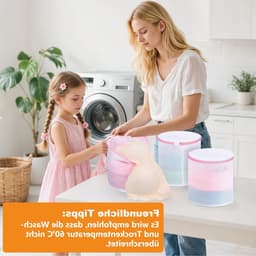Set van 3 Wasnetten voor Bh's en Ondergoed, Herbruikbare Waszakken met Verborgen Rits, 18 x 20 cm, Ideaal voor Wassen in de Wasmachine, Beschermt Kleding en Voorkomt Verlies — thumbnail 2