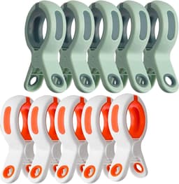 Grote Kledingknijpers voor Handdoeken en Strandstoelen - 10 Stuks Winddichte Kledingclips voor Buitengebruik en Touwtjes — thumbnail 1