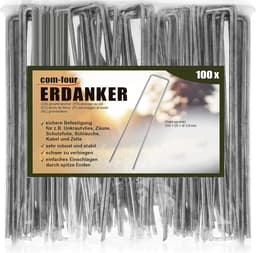 SnelShoppen - 100x Grondankers van Gecoat Staal - Robuuste Grondspikes voor het Bevestigen van Onkruiddoek, Folies en Tuinaccessoires - Ideaal voor Tu — thumbnail 1