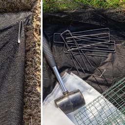 SnelShoppen - 100x Carbon Stalen Grondankers - Robuuste Grondpennen voor het Bevestigen van Onkruiddoek en Vloeren - Tuin en Camping Gebruik - Vierkan — thumbnail 2