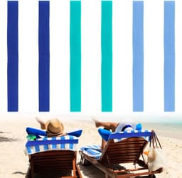 SnelShoppen - 6 Stuks Strandhanddoek Clips - Lichtgewicht Handdoek Tapes voor Zonligbedden - Elastische Handdoek Bevestiging - Rubber Tafelstoelen - D — thumbnail 1