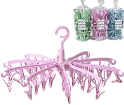 Dailygoods- Droogrek 40 Peg Opvouwbaar - Draaibaar Hanger - Sokdroger - Lingerie/Kleding - Ruimtebesparend - Hoogwaardig PP-plastic - Wasrek — thumbnail 1