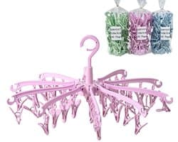 Dailygoods- Droogrek 40 Peg Opvouwbaar - Draaibaar Hanger - Sokdroger - Lingerie/Kleding - Ruimtebesparend - Hoogwaardig PP-plastic - Wasrek