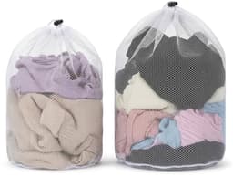 Dailygoods - 2 stuks wasnetten, waszak met koordstopper, herbruikbaar wasnet voor wasmachine, beschermt kleding, voor wasmachine, ondergoed, babykleding, sokken (30 x 40 cm, 40 x 50 cm) — thumbnail 1