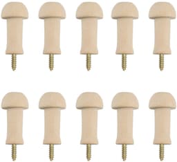 Dailygoods- Houten Shaker Peg - 10 Stuks - Duurzaam - Herbruikbaar - Voor Kleding/Hoezen - Ideaal voor Thuis/Office - Wandhaak — thumbnail 1