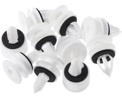 Dailygoods- Deurbekledingsclips - Duurzaam Kunststof - 10 Stuks - Wit - Slijtvast - Voor Chevrolet/Buick - Totale Lengte 28 mm - Autoclips
