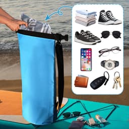 mizikuu Waterdichte tas, 10 l, Dry Bag met verstelbare schouderriem, waterdicht, duurzaam, veelzijdig, organizer voor strand, camping, kajakken, vissen, raften, zwemmen, boottochten, wandelen, blauw — thumbnail 5