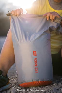 Rugzak Dry Sack, 18 liter, waterdichte pakzak met rolsluiting en steeksluiting, van gerecycled polyester, inhoud 18 liter, zwart — thumbnail 4