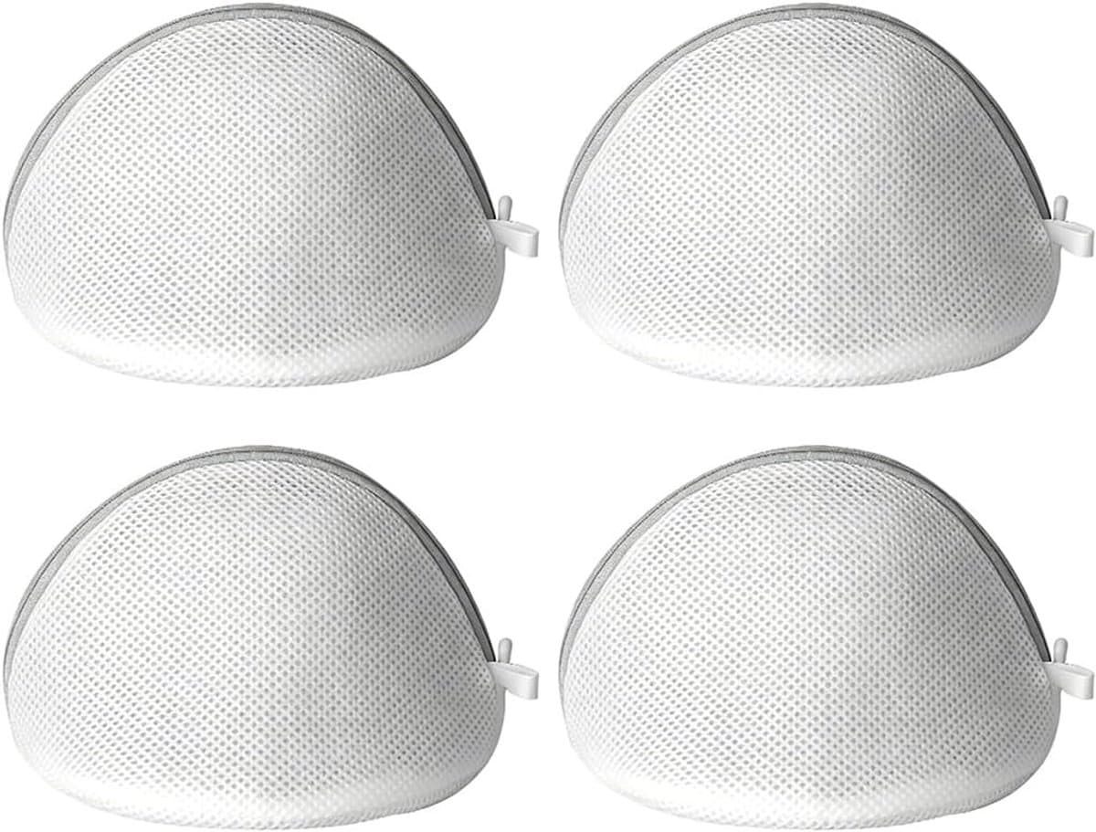 Wasnet voor wasmachine - 4 stuks, schelpvormige waszak voor ondergoed, sokken en delicate kleding, met ritssluiting en bescherming — afbeelding 1