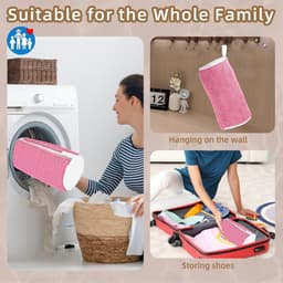 Schoenwaszak voor de wasmachine met dubbele rits en vakken, herbruikbaar en afsluitbaar voor sneakers en schoenen — thumbnail 3