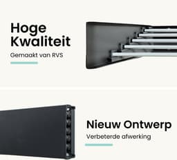 Home4u® Wanddroogrek Inklapbaar XXL - 100cm - Wasdroogrek - Droogrek Inklapbaar - Hangend - 6M lengte — thumbnail 5