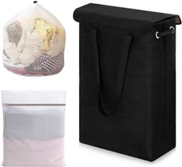 Vouwbare Wasmand met Deksel, 45 Liter, Smal en Hoog, Ideaal voor Badkamer en Slaapkamer, Inclusief 2 Waszakken voor Efficiënt Wassen en Organiseren — thumbnail 1